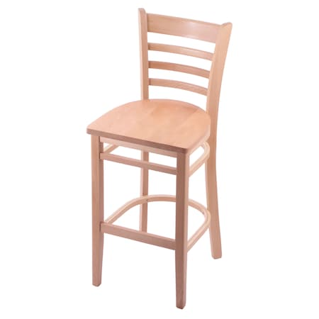 Holland Bar Stool Co 30" Bar Stool, Natural Finish, Natural Seat 314030NatNat